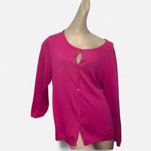 Jessica London Pink Button Up Cardigan Size 14